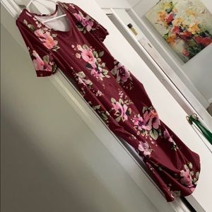 Maternity Dress Ruche Floral